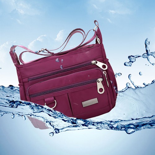 Waterproof Women Ladies Multi Pocket Messenger Handbag Cross Body Shoulder Bag