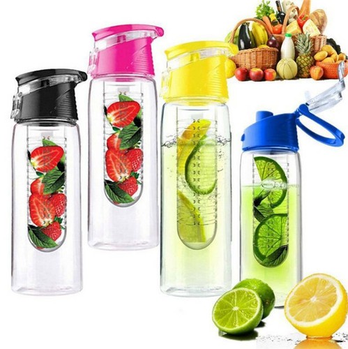 Trinkflasche mit Fruchteinsatz Infuser Wasserflasche Sportflasche Sport 700ml