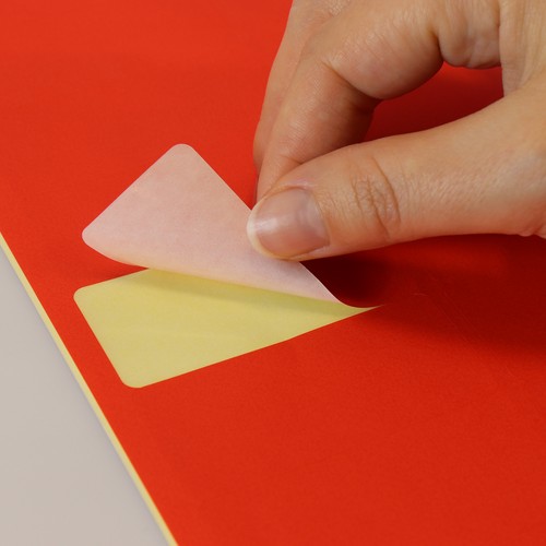 600 Etiketten A4 Bogen 70 x 37 mm Papier rot ablösbar 25 Blatt