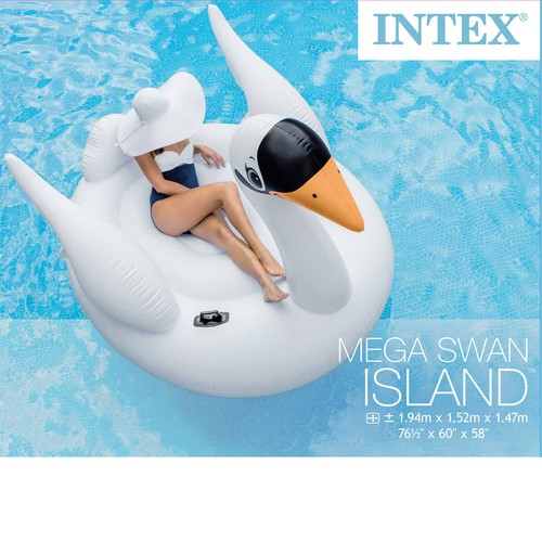 Intex 56287 Badeinsel Schwan Schwimmliege Pool Lounge Wasserliege Luftmatratze