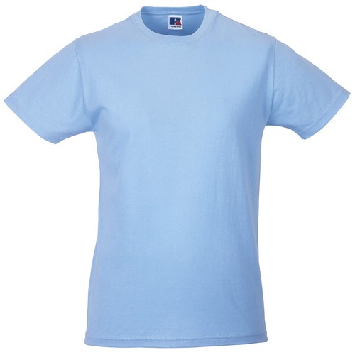 Russell Collection Colours Mens Slim Fit Short Sleeve Cotton Casual T-Shirt