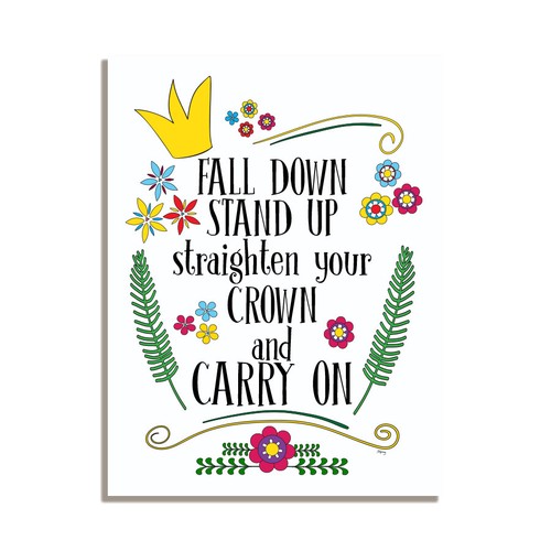 Caen Stand Up enderezar su corona llevar en el regalo FRIDGE MAGNET 4x3 pulgadas