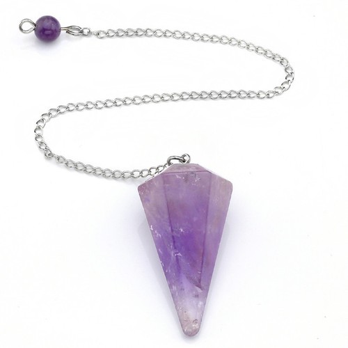 US Retail Lot Crystal Stone Quartz Pendulum Healing Dowsing Reiki Chakra Pendant