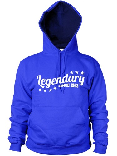 Leggendario dal 1963 Felpa Con Cappuccio Regalo Regalo di compleanno 53 54 anni da Uomo Donna PAPA/'