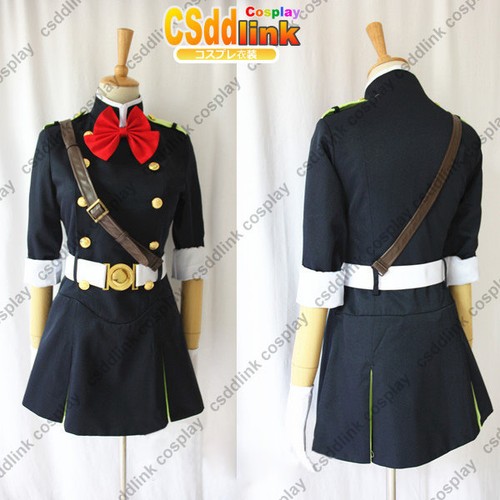 Seraph of the End Mitsuba Sangu cosplay costume female uniform navy blue