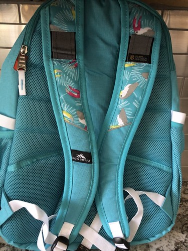 Details about / High Sierra Swerve Daypack Backpack Computer Sleeve Tropical Teal Toucan