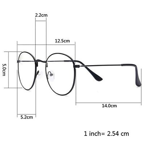 Fashion Vintage Frame Metal Round Clear Lens Glasses Nerd Eyeglass Spectacles