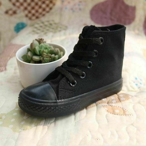 Kids Girls Boys High Top Canvas Shoes Sneakers Running Casual Walking Shoes Flat