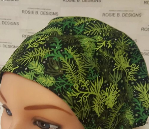 SPARKING GREEN PIXIE HAT// SCRUB SURGICAL// MEDICAL//NURSES//OR//DRS