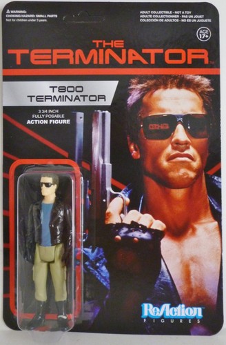 T-800 TERMINATOR LEATHER JACKET The Terminator 3 3//4/" Reaction Retro Figure 2014