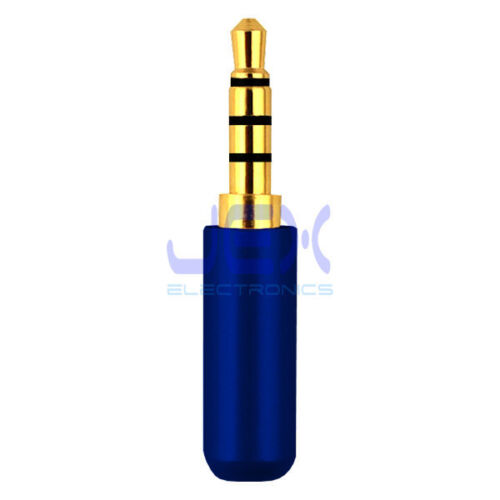 4 Pole 3.5mm 1//8/" Male Repair headphone Jack Plug Metal Audio Soldering