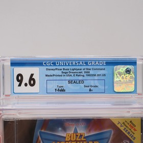 Sega Dreamcast TOY STORY: BUZZ LIGHTYEAR STAR COMMAND - CGC GRADED 9.6 A+ Sealed