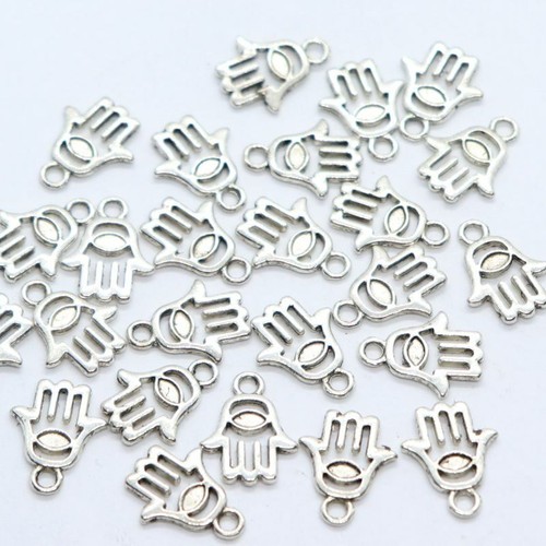 60//180pcs Tibetan Silver Hand Palm Charms Pendentifs Artisanat Bijoux 10x13mm