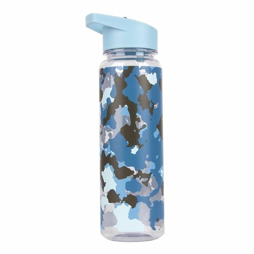 Water Bottle Sports Outdoor Kids With Print Kettle Plastic Straw Type Toddler
