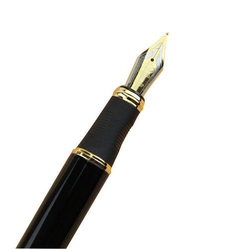 Jinhao X450 Fountain Pen Black Medium Nib Gold Trim Fountain Pen Y4I6 FB