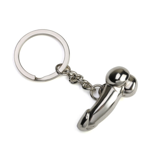 Funny Creative Men Penis Metal Car Key Chain Keyring Keychain Keyfob DIY Gifts 