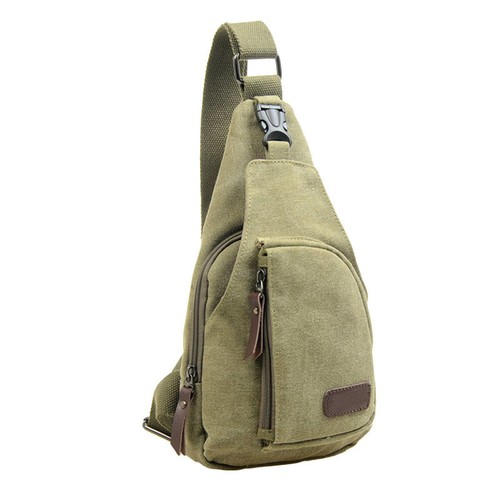 Men Outdoor Sport Canvas Unbalance Backpack Crossbody Shoulder Chest Bag LOT J0