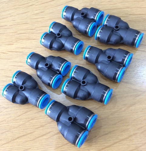 10 trozo Festo Pneumatik conector unión roscada qsy 12 mercancía nueva