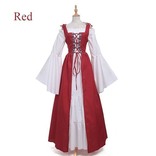 New Vintage Women Cosplay Costume Gothic Dress Plus Size Medieval Renaissance UK