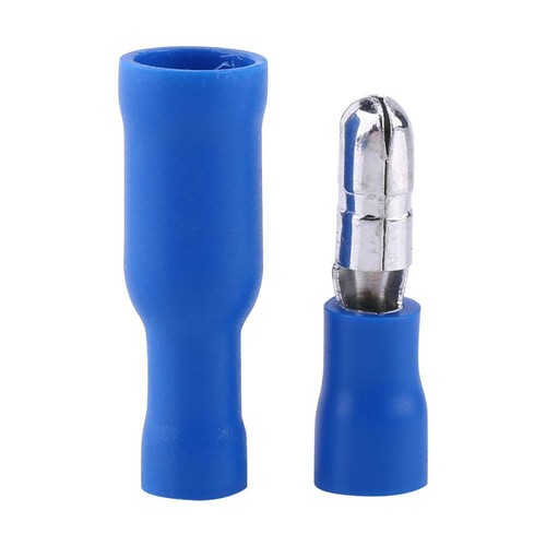 50pcs Male /& Female Isolated Bullet Connector Crimp Practic Brass Car Terminals