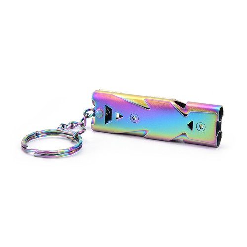 stainless whistle double tube lifesaving emergency outdoor survival whistle、2018