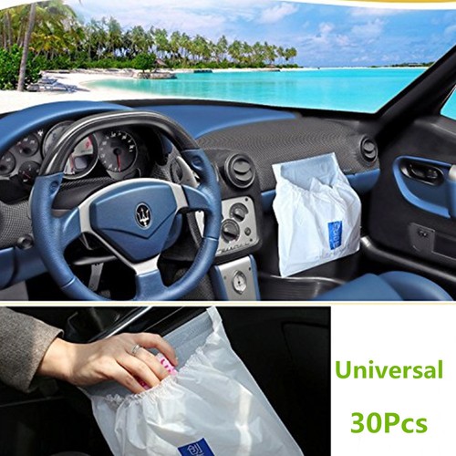 Universal 30Pcs Car Garbage Bag L Capacity Disposable Auto Trash Bag For Litter