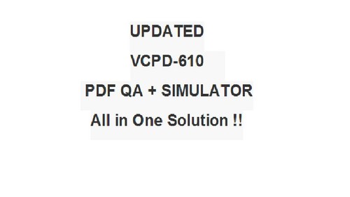 VMware Certified Professional 6 Desktop VCP6-DT Test VCPD610 Exam QA/&Simulator