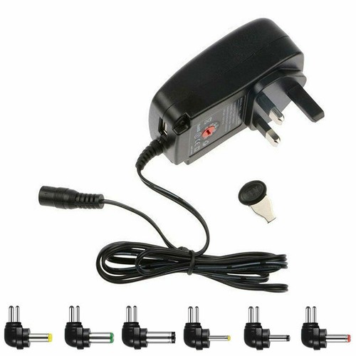 Universal Mains AC//DC Power Adaptor Supply Plug Charger 3V 4.5V 5V 6V 9V 12V 30W