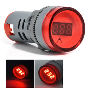 22 mm AC 60-500 V DEL Rouge Voltmètre De Tension Compteur Indicateur pilote lumière À faire soi-même Gray