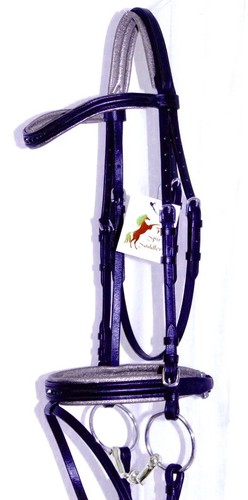 FSS NOVA Curve GREY CRYSTAL Bling METALLIC GUNMETAL Comfort Cavesson FINE Bridle