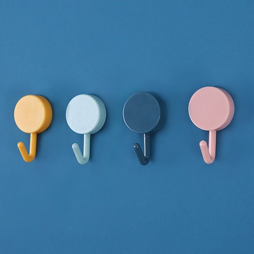 10pcs Dot Wall Hooks Round Towel Rack Key Hanger for Bath Kitchen DIY Color Full