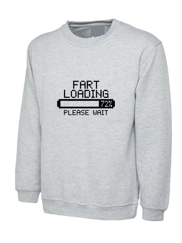 Fart Loading Drôle Capuche Rude Sarcastique Tee Shirts Cadeau Pour Péteur puant Unisexe