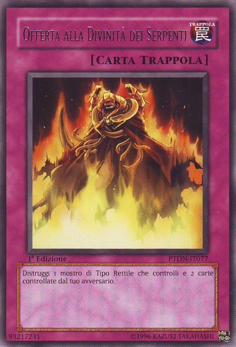 PTDN-IT077 OFFERTA ALLA DIVINITA/' divinità DEI SERPENTI RARA ITALIANO
