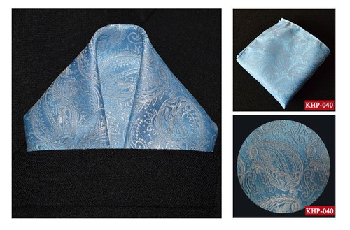 Men Classic Paisley Flower Handkerchief Wedding Party Pocket Square Hanky