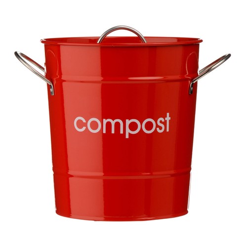 Stylish Design Compost Bin Galvanized Steel Powder Coated Zinc Handles
