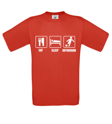 EAT ROTHERHAM FOOTBALL T SHIRT // HOODIE SLEEP KIDS ADULTS TOP