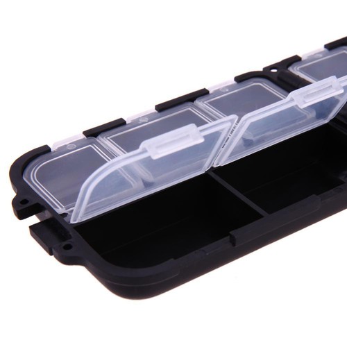 1PCS Compartments Fishing Tackle Box Lure Hook Rig Bait Plastic Storage Case