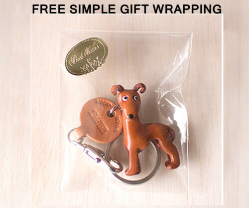 vanca Fox Fait Main 3D Cuir animaux porte-clés//Charme Made in Japan #56205