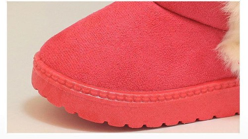Child Kid Boy Girl Plus Size Winter Snow Boots Fleece Fur Thick Buckle Warm Shoe