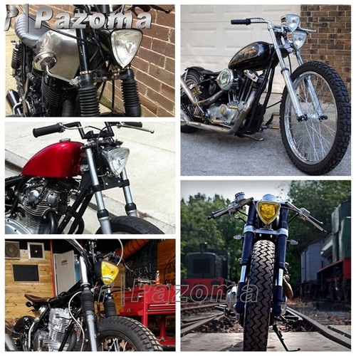 Retro Triangel Motorrad Scheinwerfer Lampe für Harley Cafe Racer Bobber
