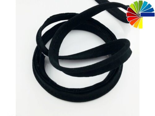 10mm Waschleder Biese 1m Paspelband, Velour Optik Besatzband 1,19€//m