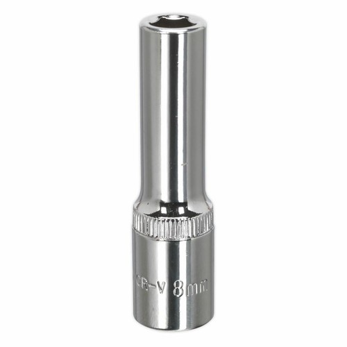 Sealey SP3808D WallDrive Socket 8mm Deep 3//8/"Sq Drive Fully Polished