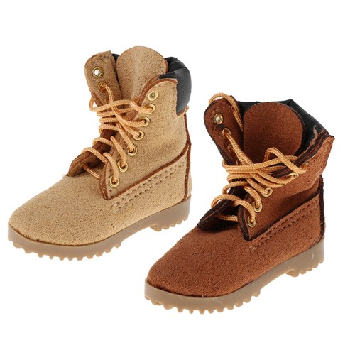 2Pairs 1//6 Scale Combat Boots Soldiers Shoes for 12inch Figure Male Body