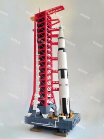 1/400 Scale Saturn-5 Launching Tower Frame Model 3D Build Painted Model Kit Toy