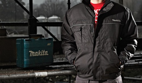 REDUCED Makita DXT Waterproof Jacket Mobile Pocket Warm Black Work Casual M-XXL