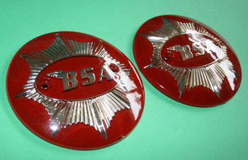 BSA Gold Star Paire Réservoir à Essence insignes or Rouge 4/" 65-8228 65-8193
