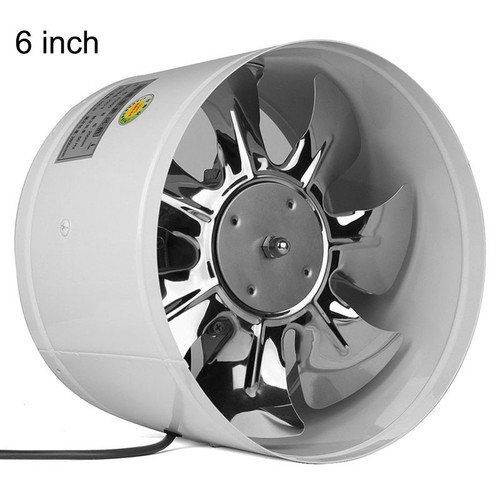 4/" 6/" Inline Duct Fan Booster Exhaust Blower Air Cooling Vent Metal Blades UK