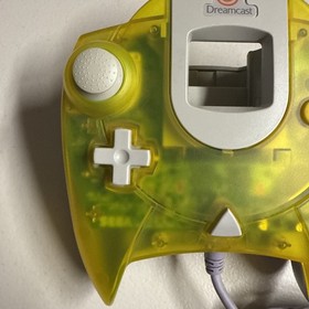 Official Sega Dreamcast Clear Yellow Controller HKT-7700