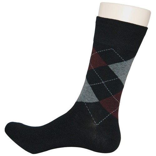5 Pairs Mens Argyle Casual Dress Socks /"Skin contact surface is 100/% cotton/" M21