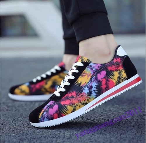 Men/'s Lace Up Sport Running Low Top Breathable Floral Sneakers Shoes Athletic F2